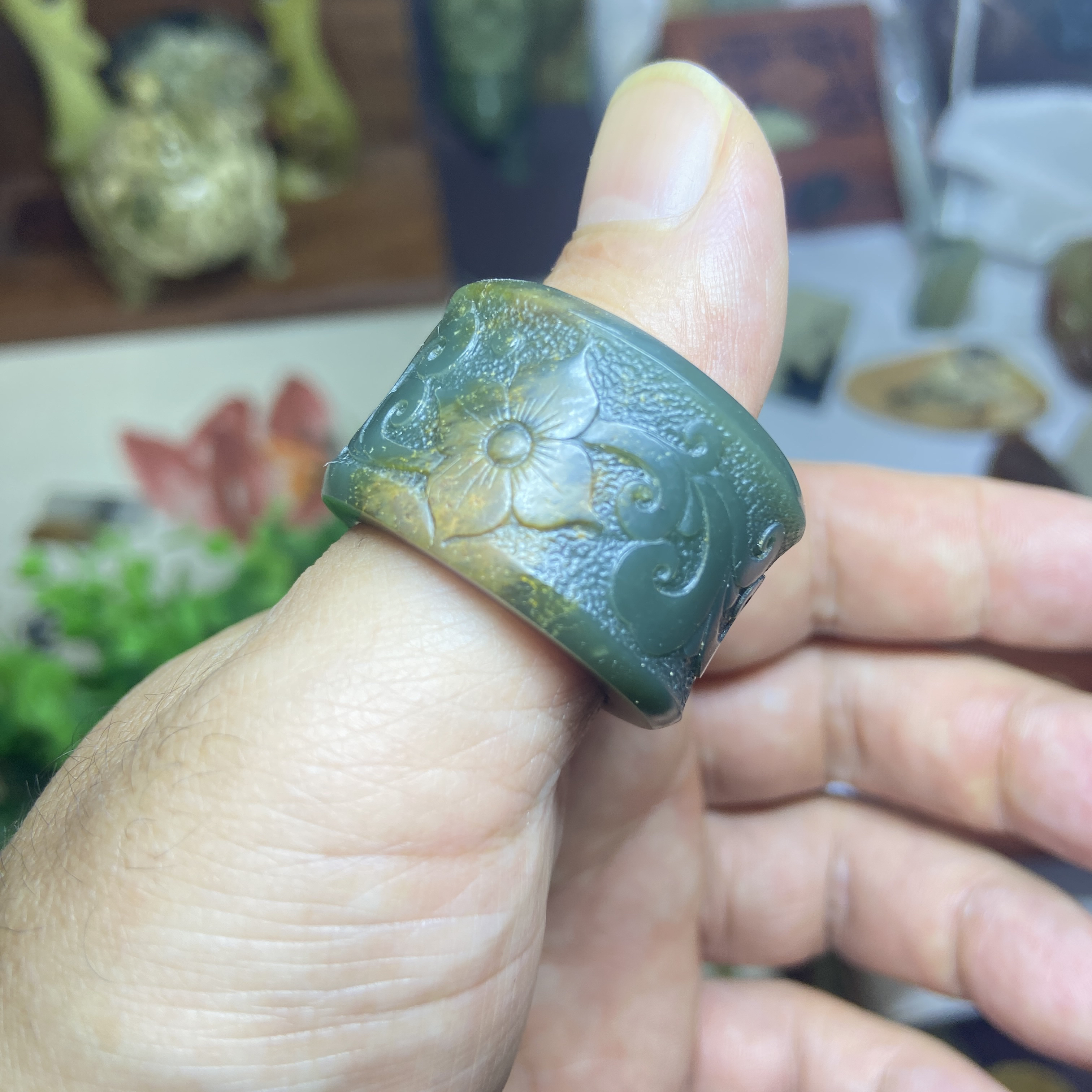 析木河磨扳指手握茶宠
