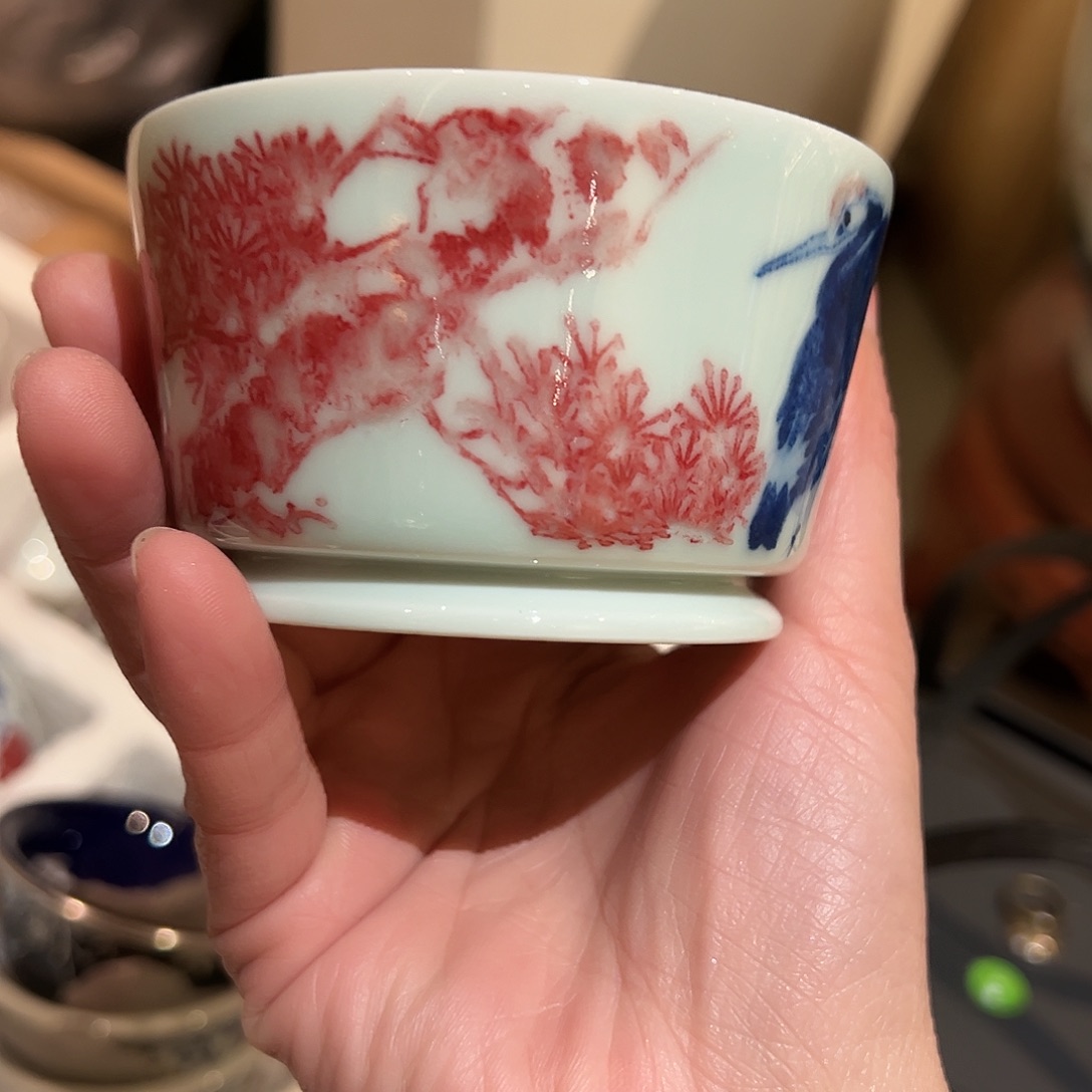 沐窑原矿釉里红杯杯杯杯