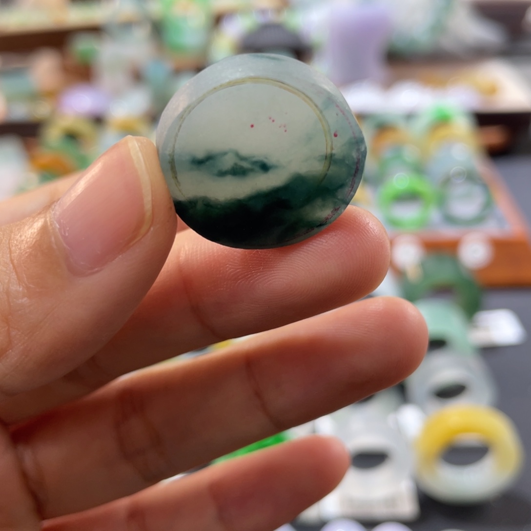 定制翡翠未镶嵌温**菊料子