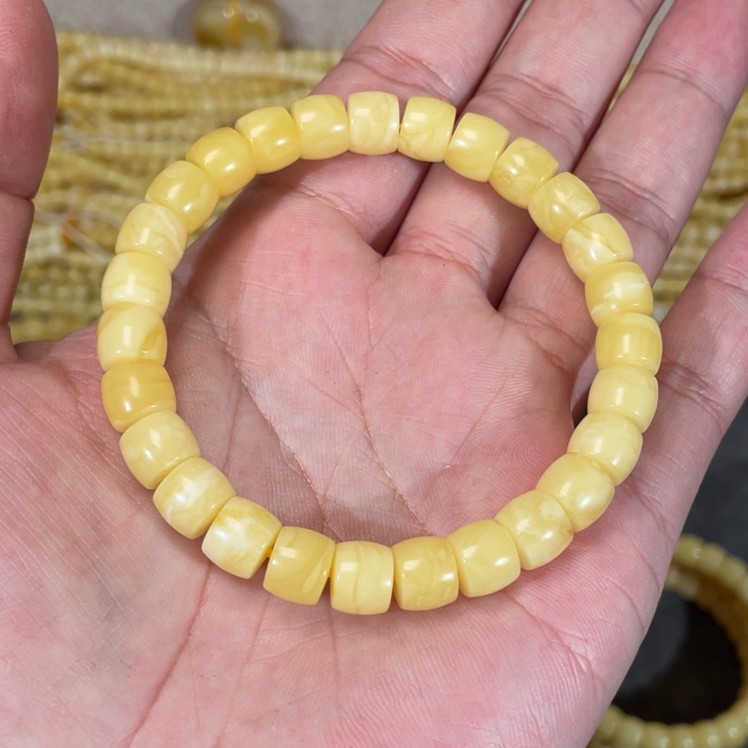 蜜蜡裸石未镶嵌蜜蜡手串8.8mm