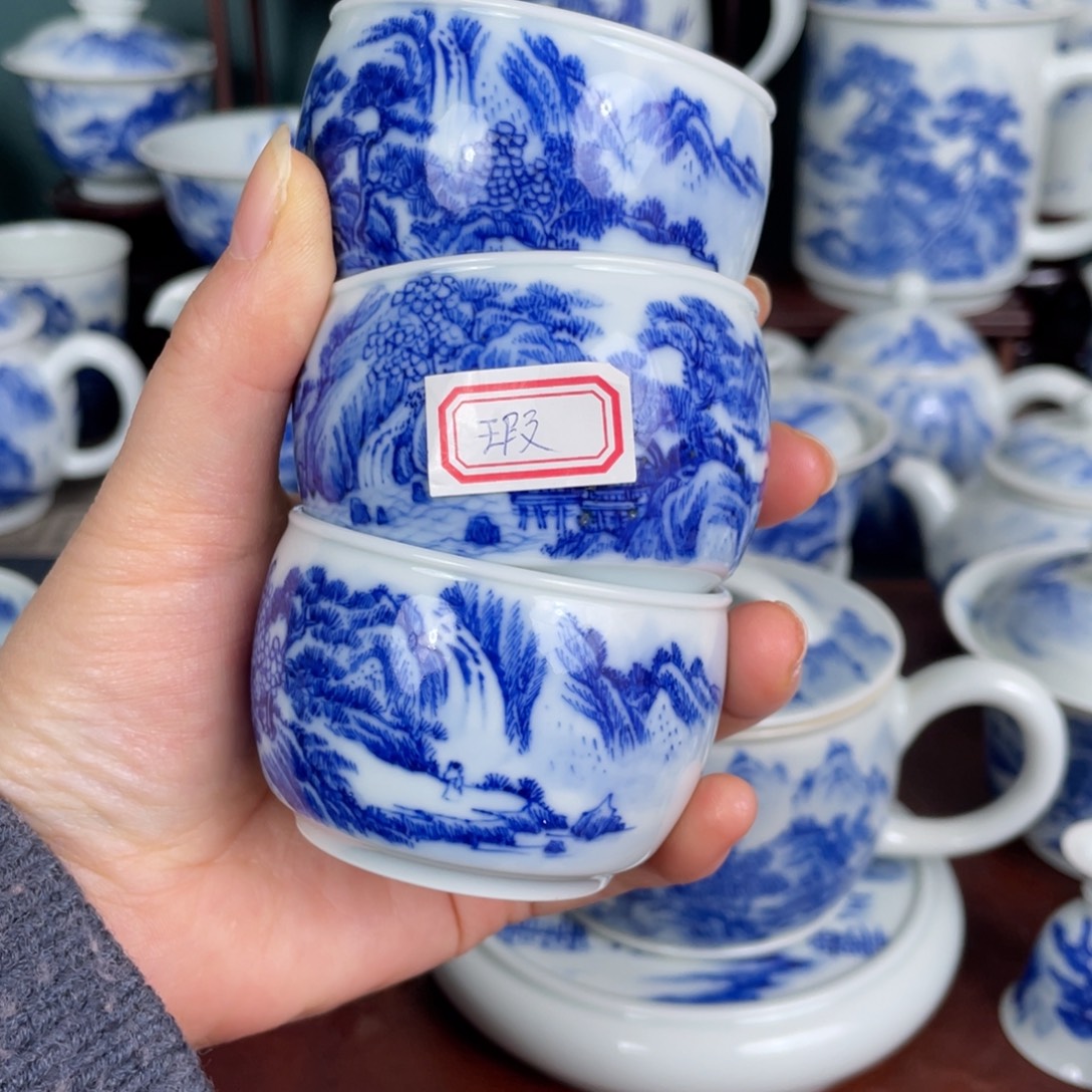 陶手工手绘青花，青花