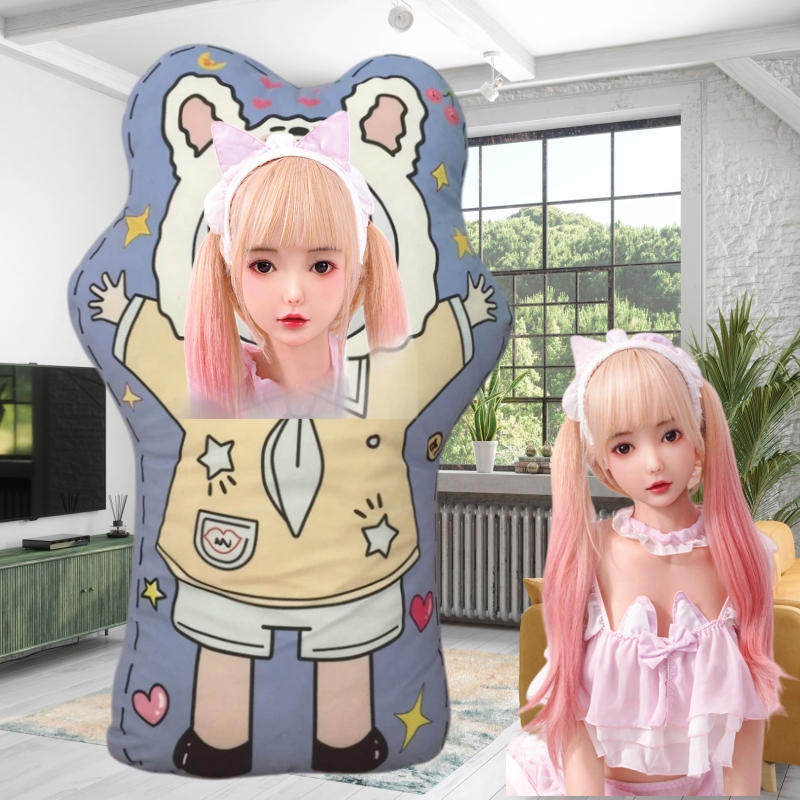 直播定制可拆洗睡觉专用1-1.3人形抱枕双面印图可爱公仔礼物A1