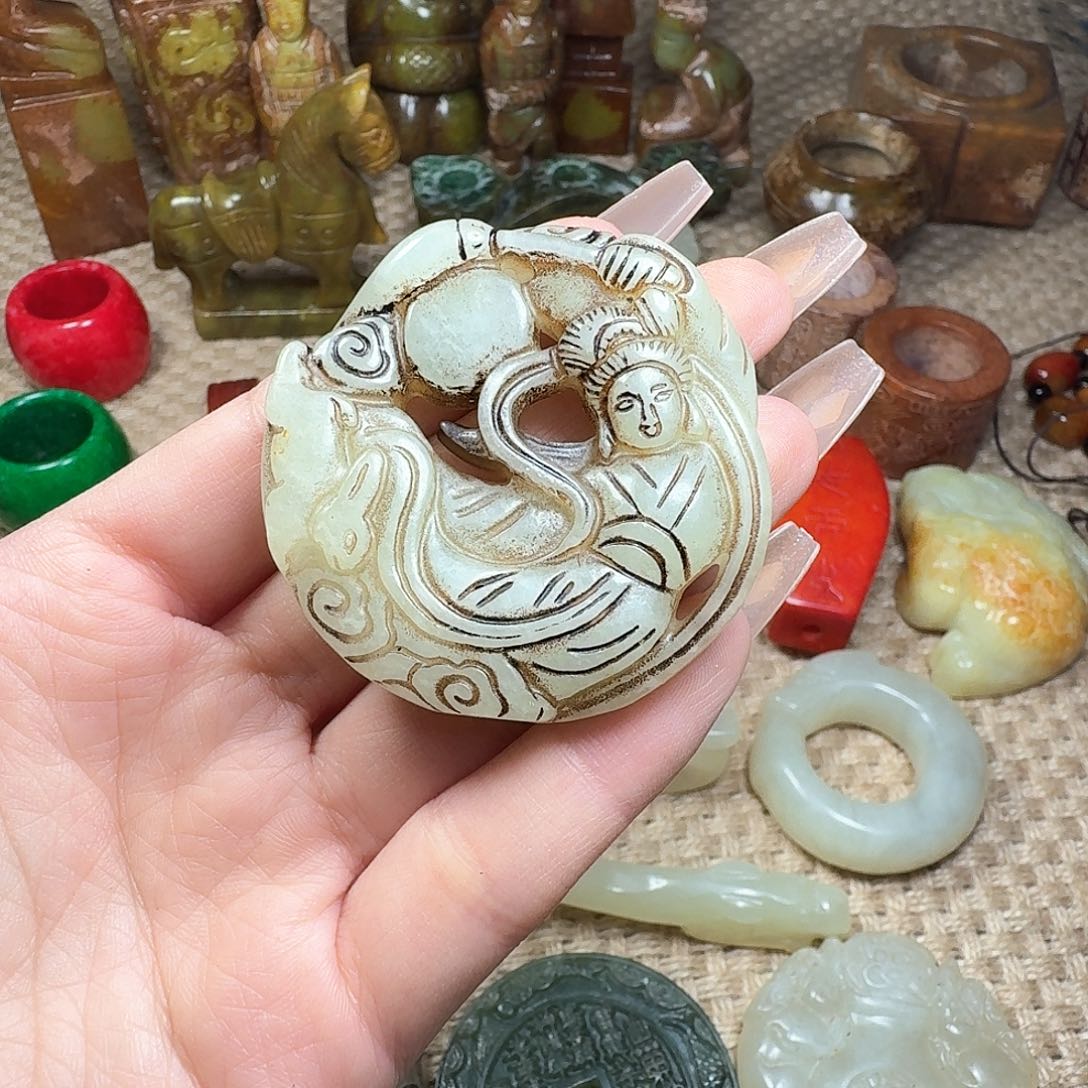 白玉菩提吊坠挂件