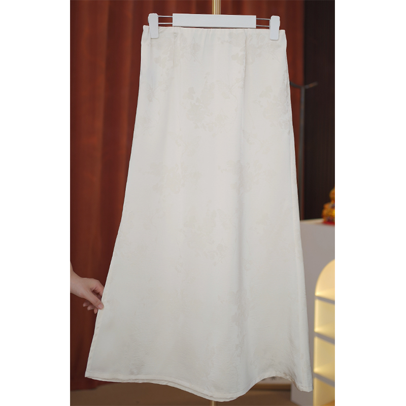 4718-侧链半裙-夏季透气亲肤显瘦A字显瘦遮肉包臀半身裙半裙