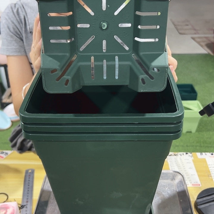 特价方盆口23高26军绿带托4只
