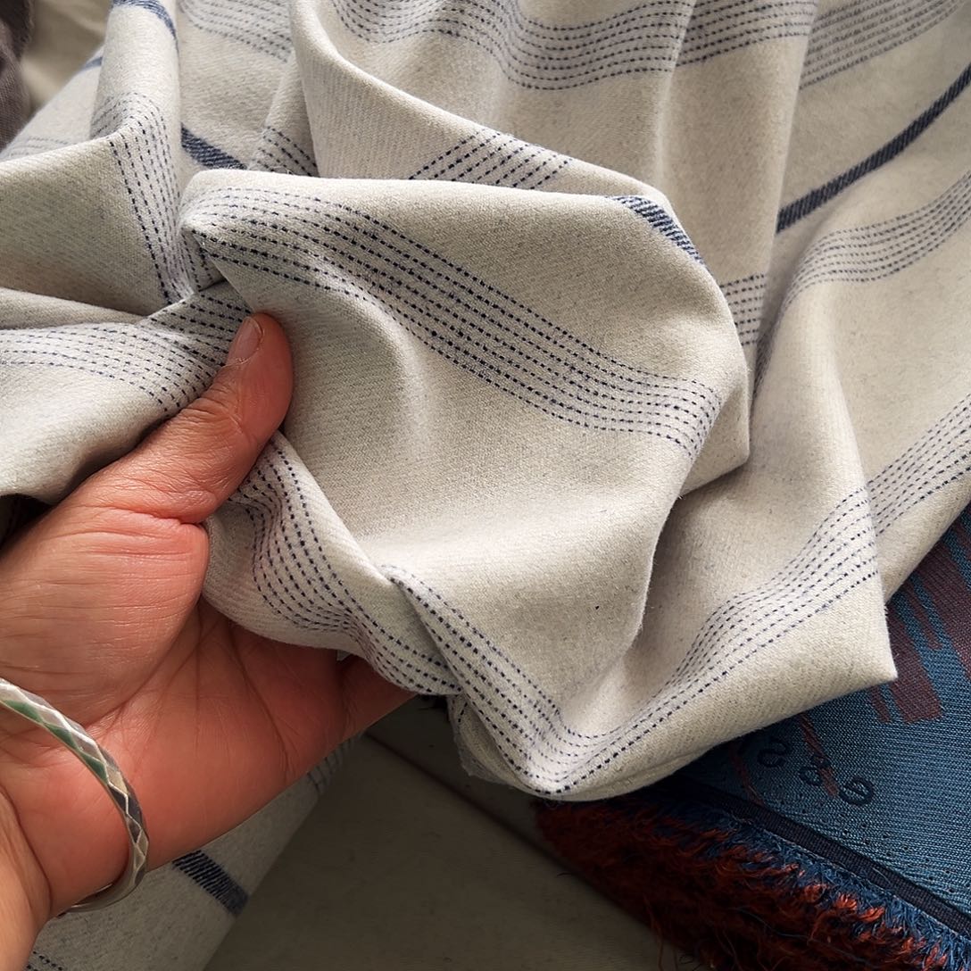 棉一米价港货蓝条纹布1.4米宽果子对面仓库