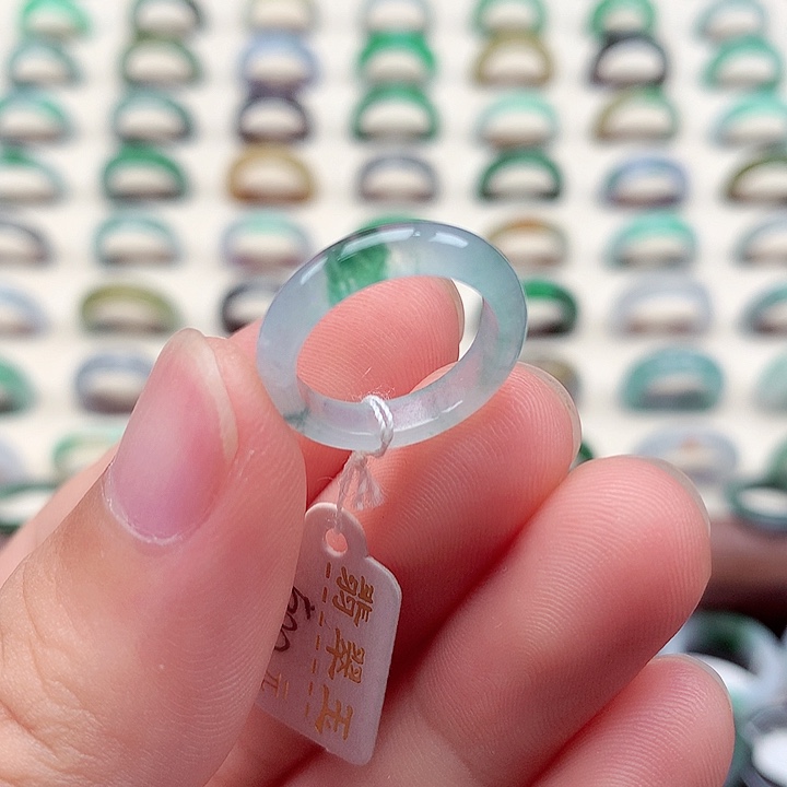 翡翠戒指未镶嵌6号