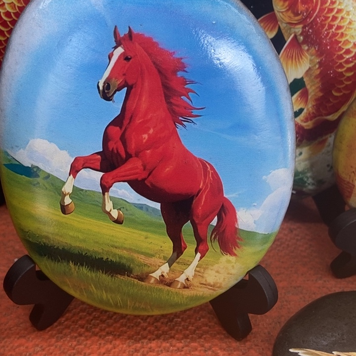 石材马摆件真美啊