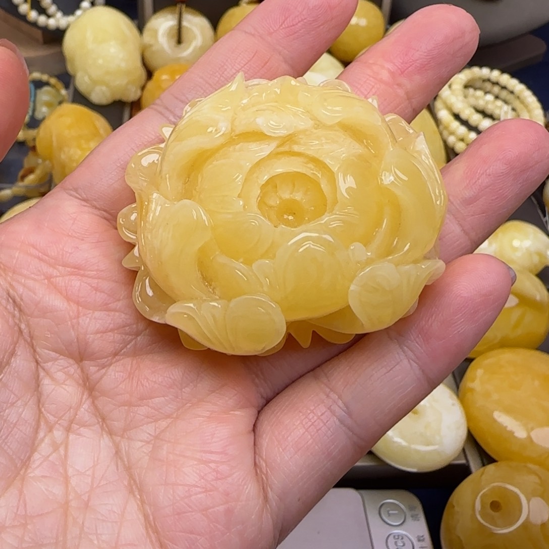 蜜蜡颈饰未镶嵌天然蜜蜡