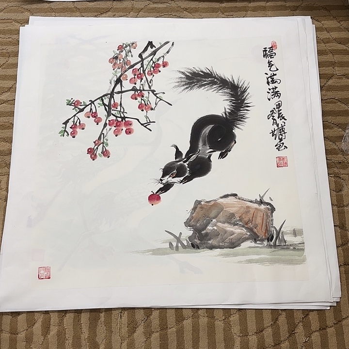 国画花鸟的翅膀和翅膀是