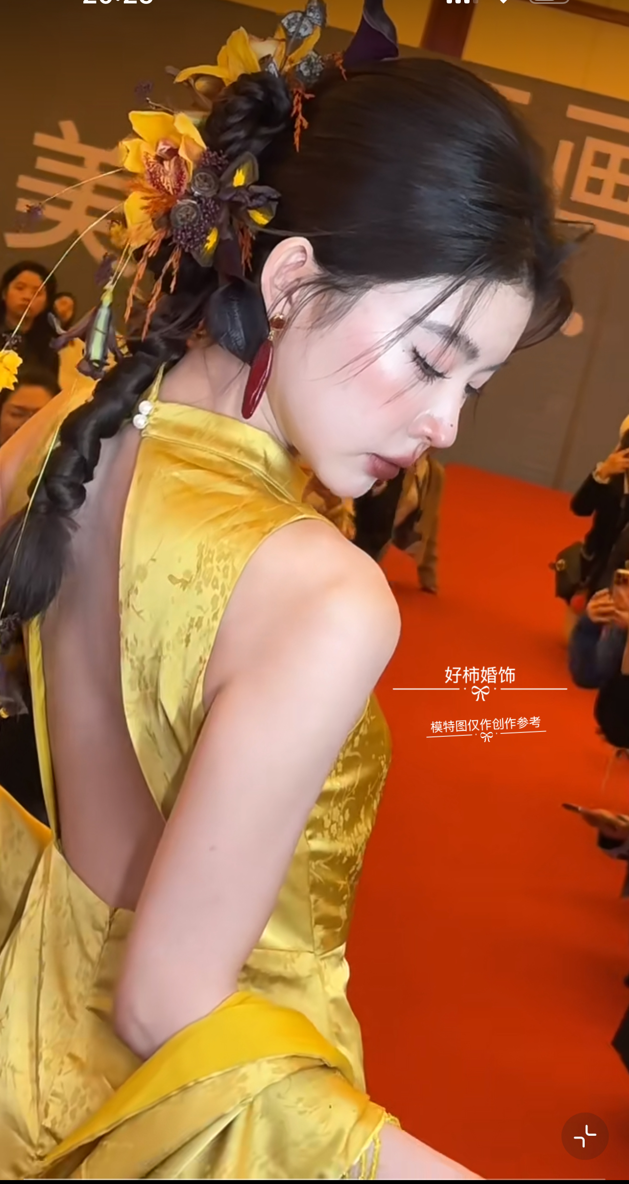 合金无非金属耳饰 好柿｜303新中式红色耳环晨袍搭配耳环