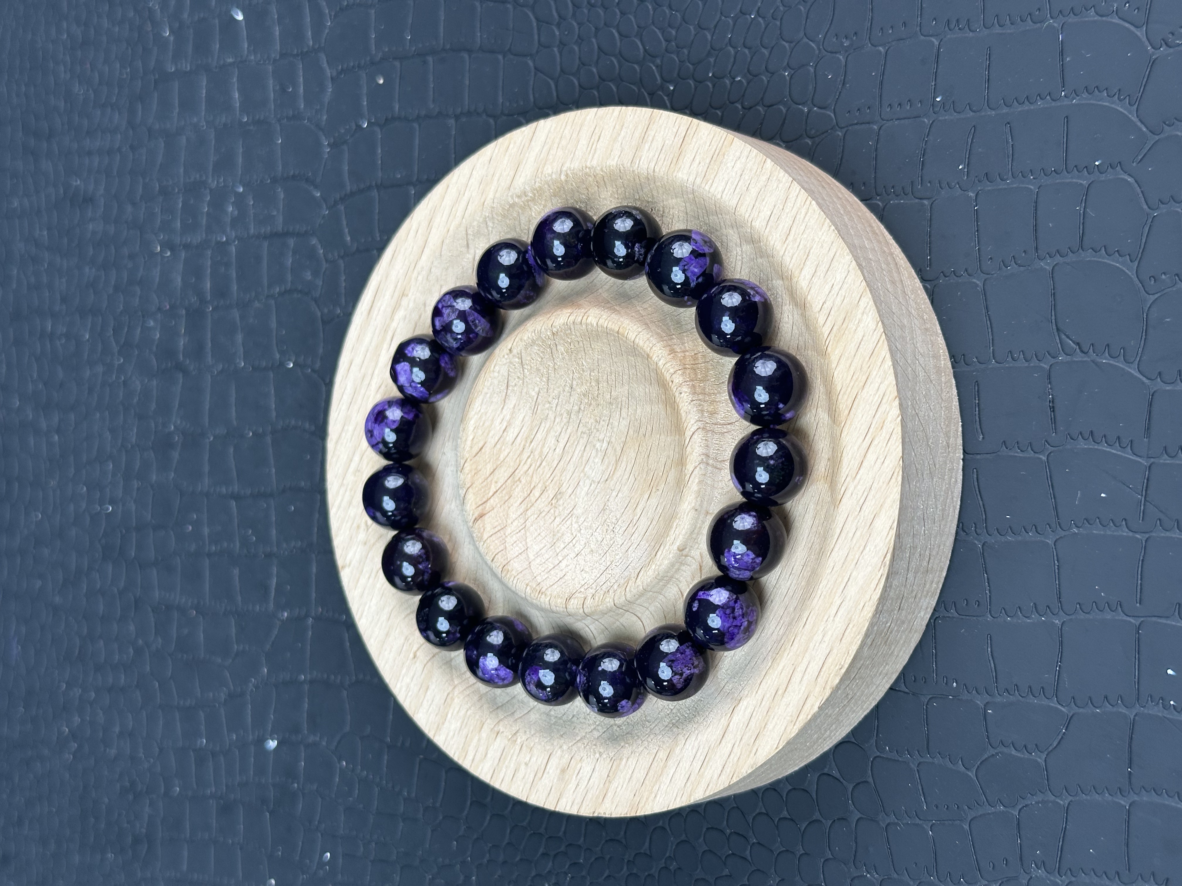 A100丝绒黑紫舒10m手串时尚百搭女款