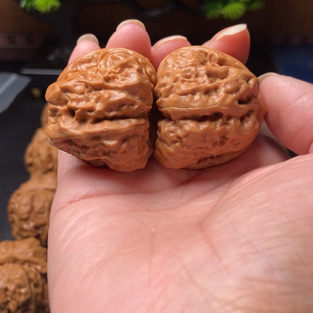 布***喵文玩核桃把件蛤蟆头