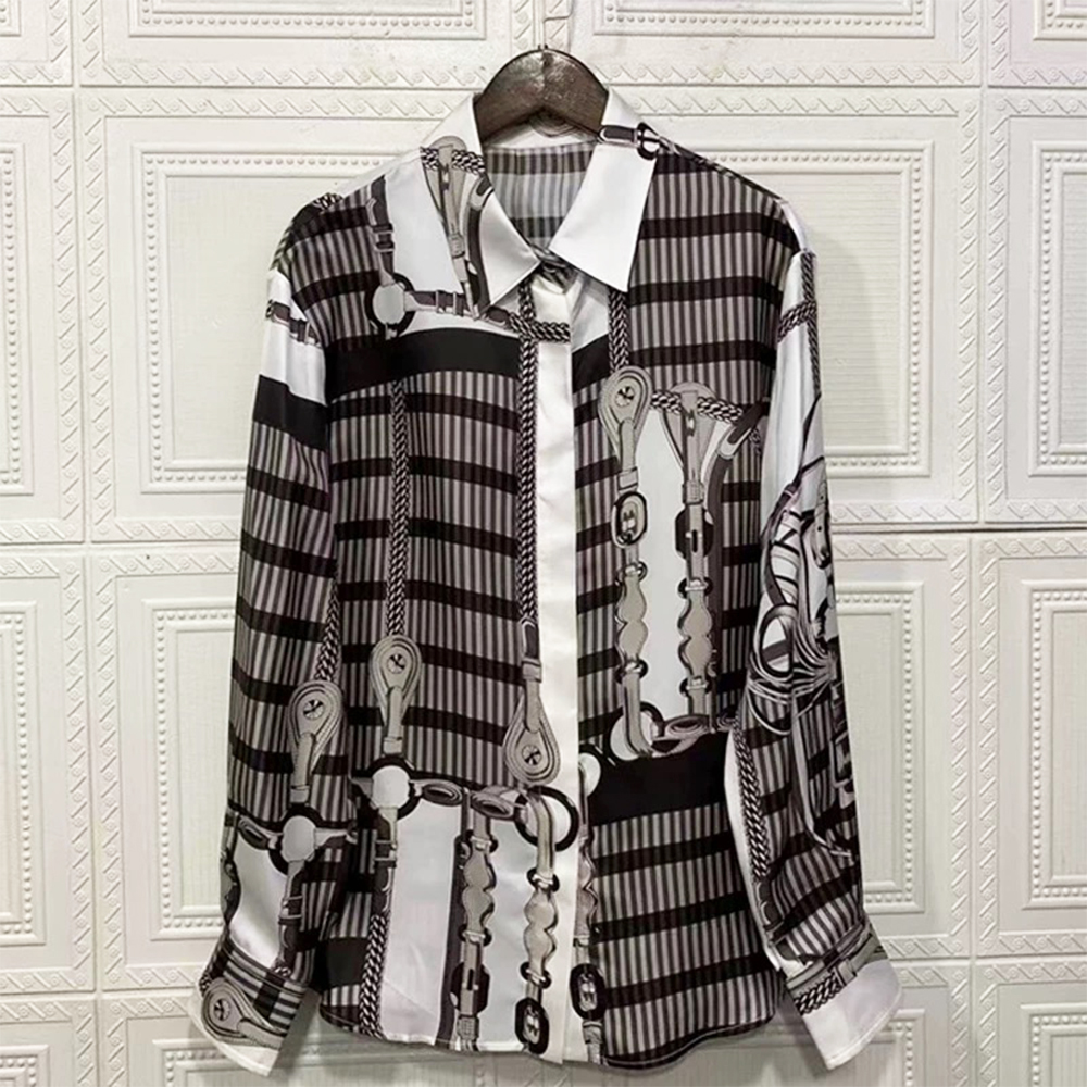 100桑蚕丝重磅真丝斜纹绸时尚撞色桑蚕丝衬衫上衣ZKC19灰色