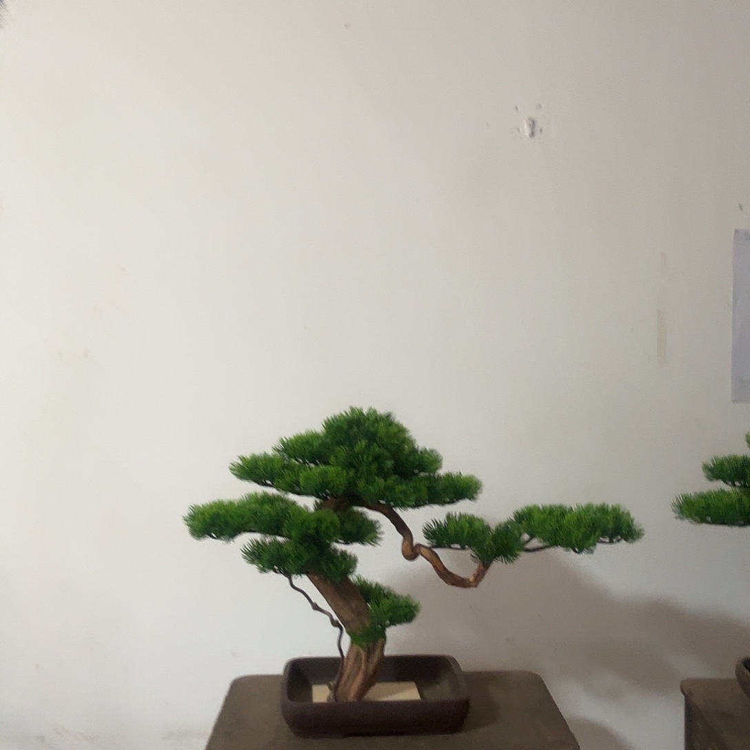 ～***～仿真迎客松盆景摆件