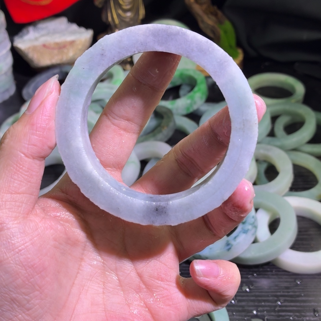 定制翡翠未镶嵌天然翡翠A货毛胚手镯定制