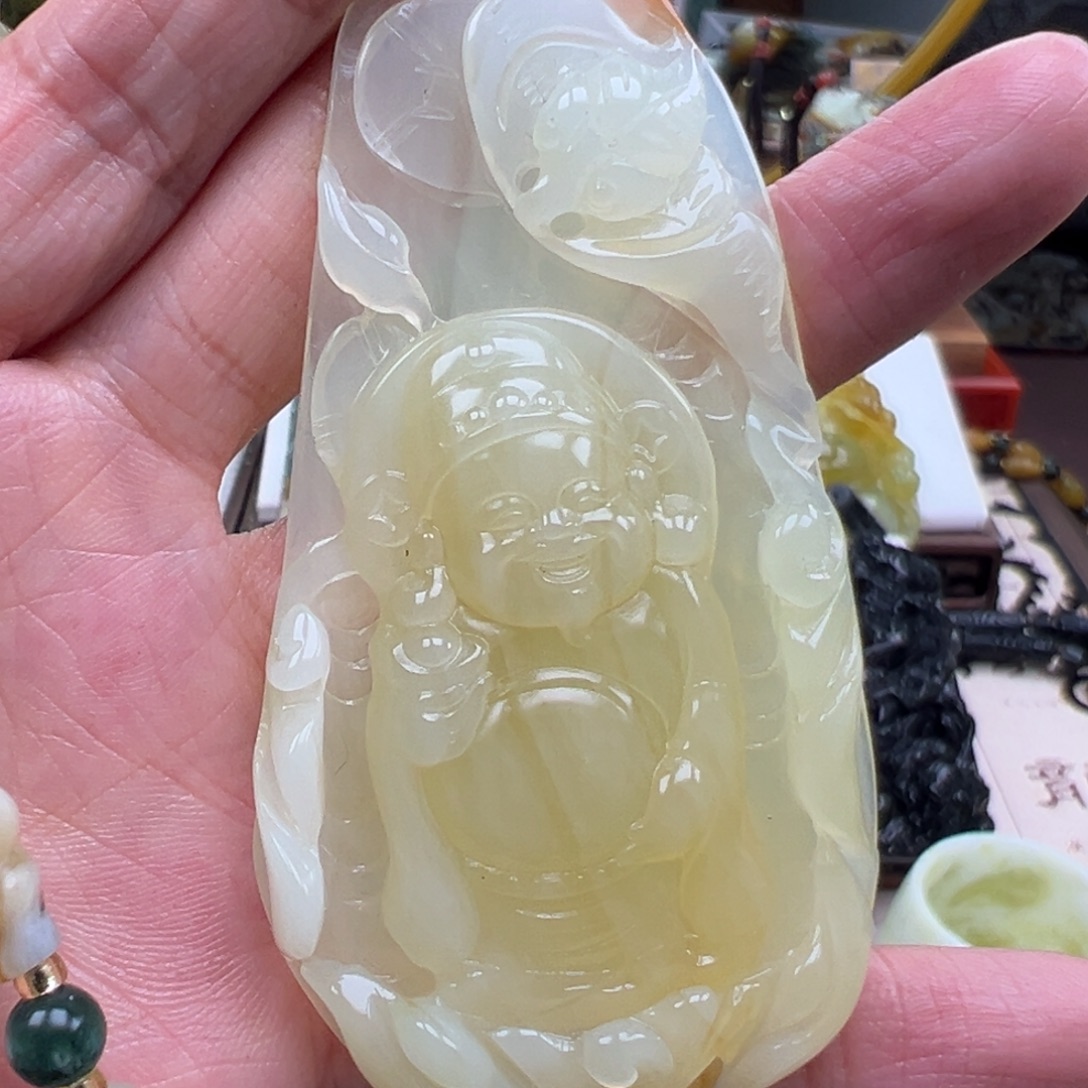 岫玉未镶嵌挂件挂件