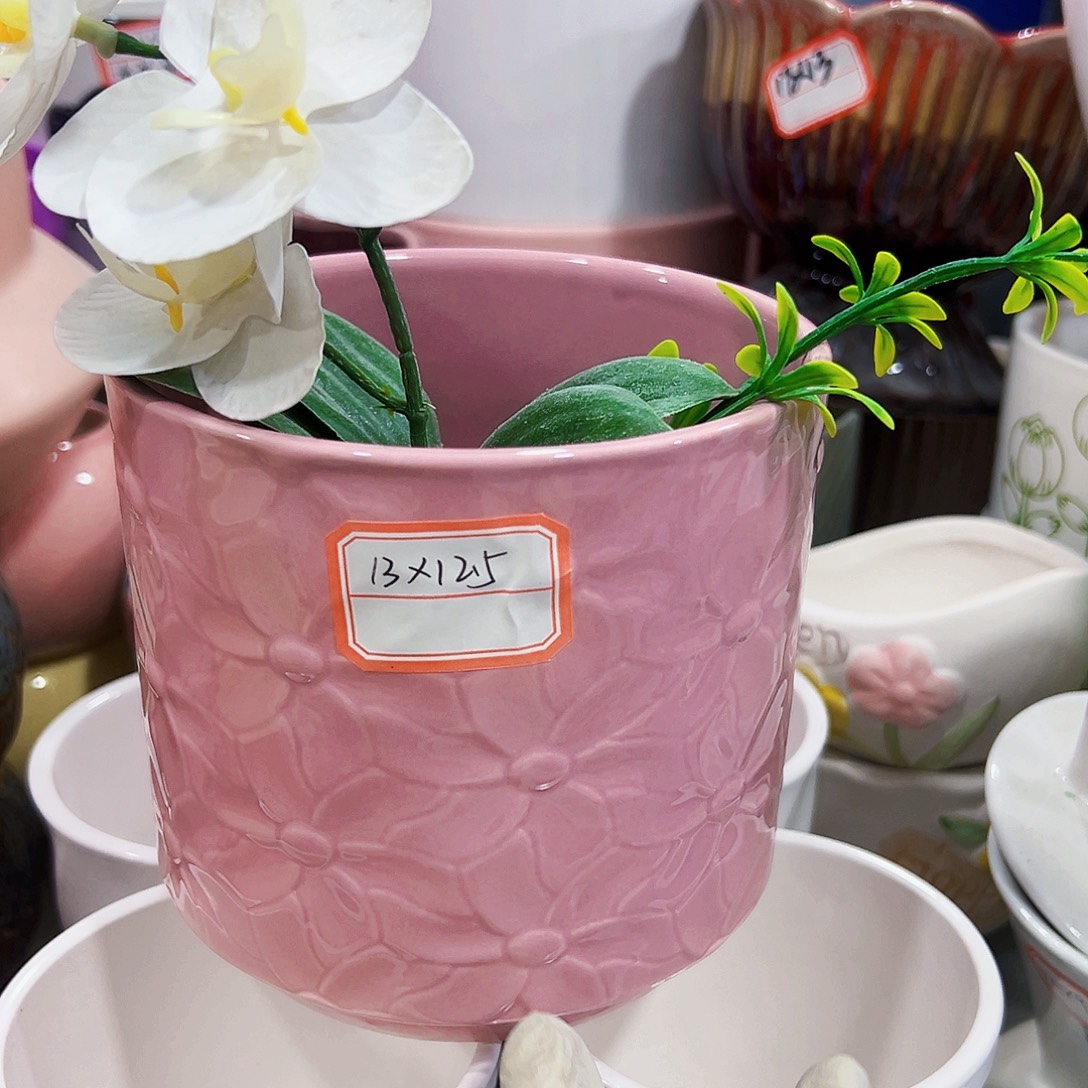 有孔，外贸尾单陶瓷花盆凑单10米包邮