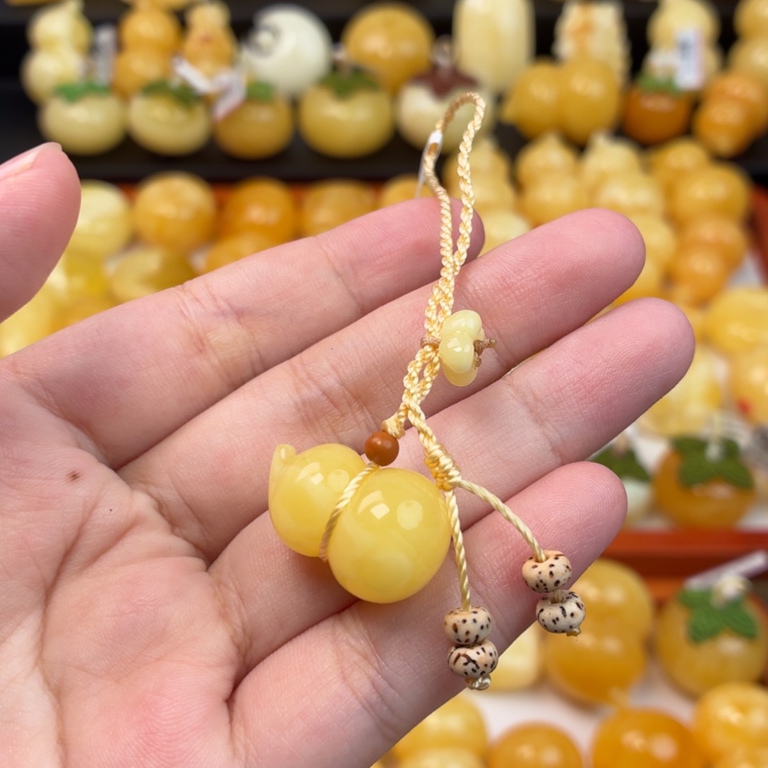 蜜蜡未镶嵌毛衣链蜜蜡