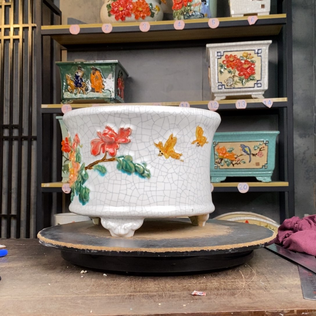 红陶炭****）31白冰带花。 