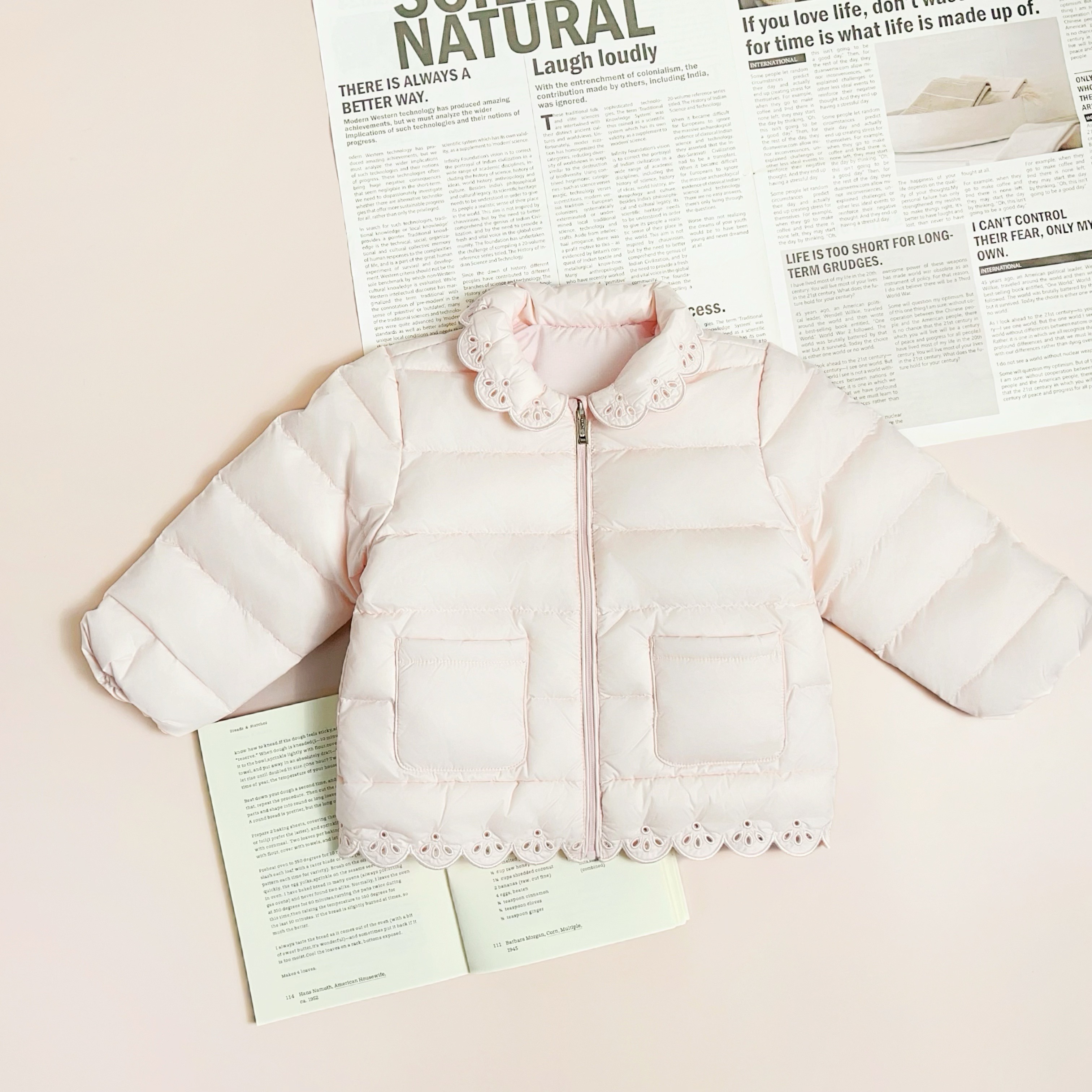 【】H25273冬款新款百搭时髦女童羽绒服外套加厚童装儿童