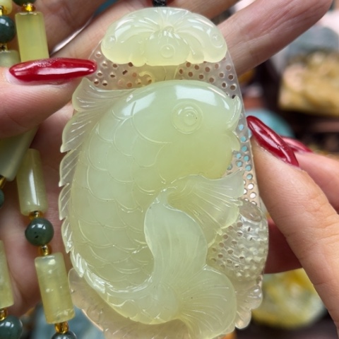 岫玉挂件未镶嵌挂件