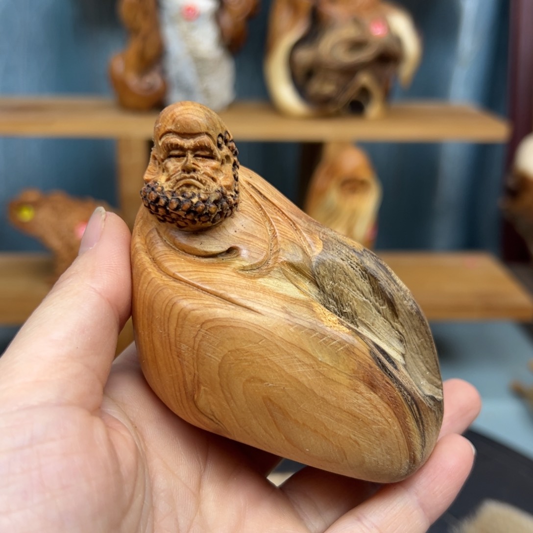 木崖柏木摆件手把件