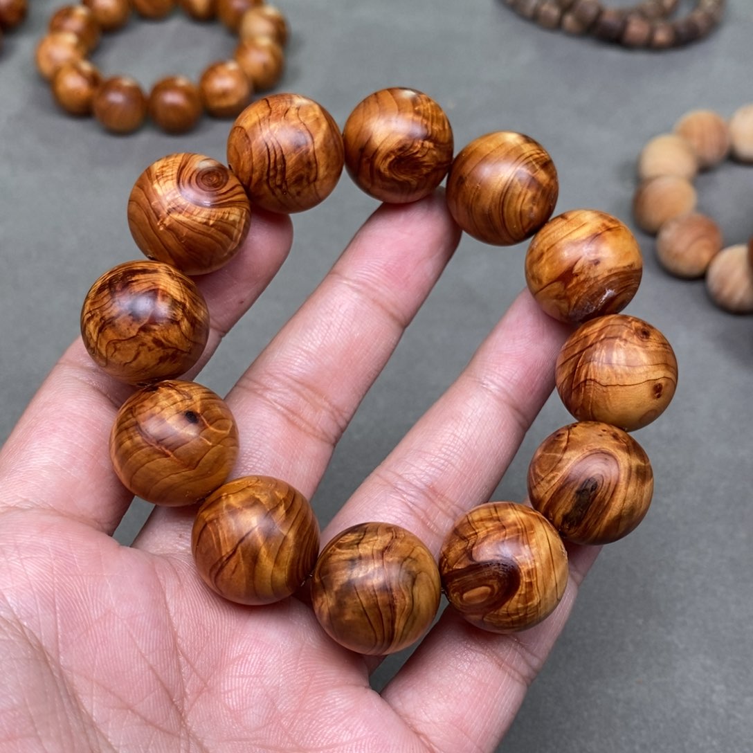 柏木（崖柏）手串/手链2.0龙胆水波黑油