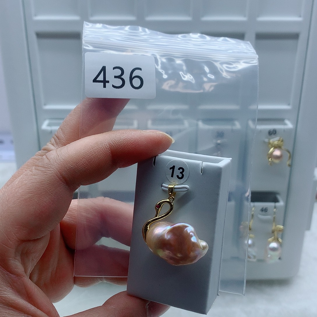 合金吊坠(不含链)淡水珍珠