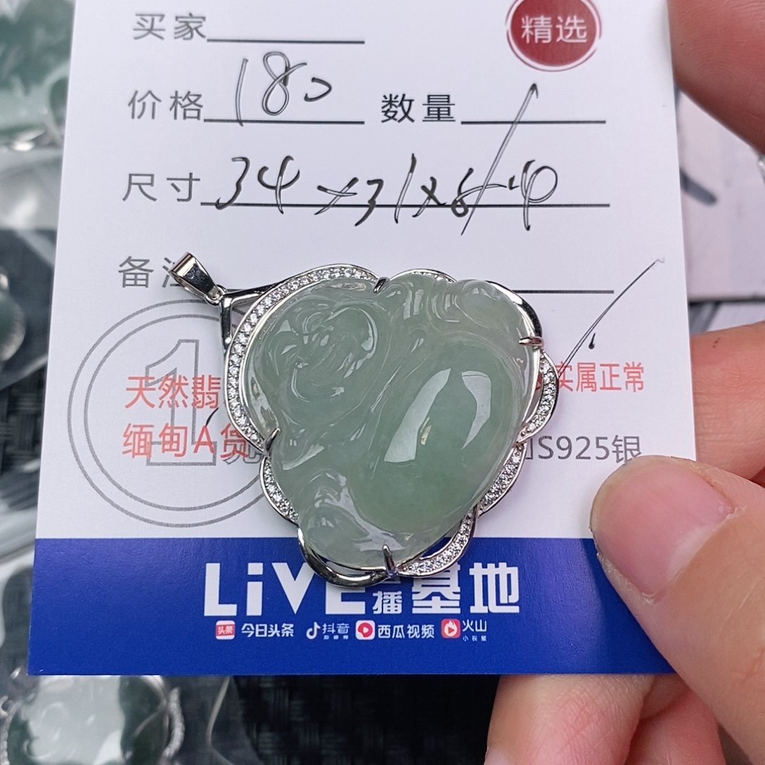 翡翠银S925镶嵌颈饰