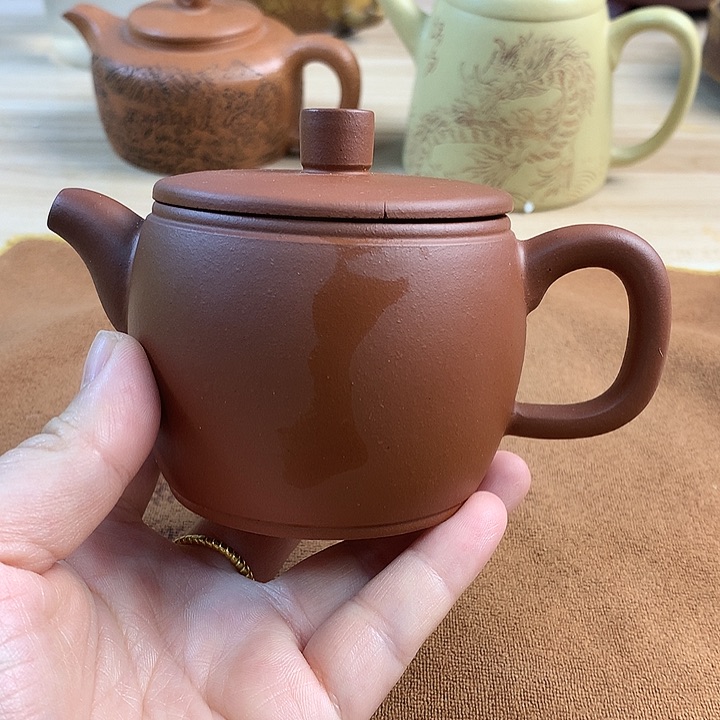 紫砂微瑕汉瓦紫泥