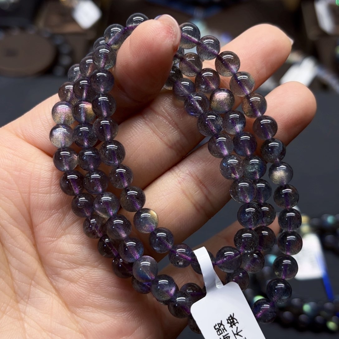 长石手链未镶嵌可*6.5左右