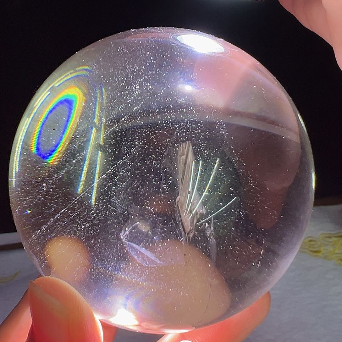 水晶水晶球摆件未镶嵌7.5c m
