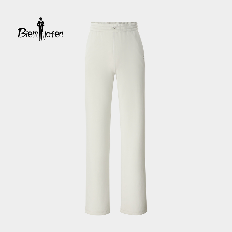 【莫代尔】比音勒芬25秋季新款女士松紧腰头柔软直筒针织休闲裤A25X