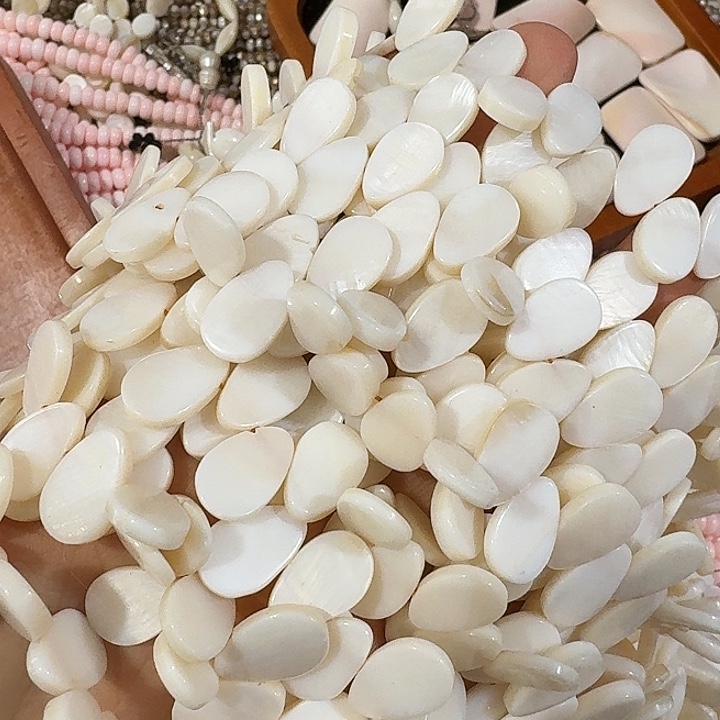 玛瑙/玉髓合金珠宝半成品2条横孔水滴