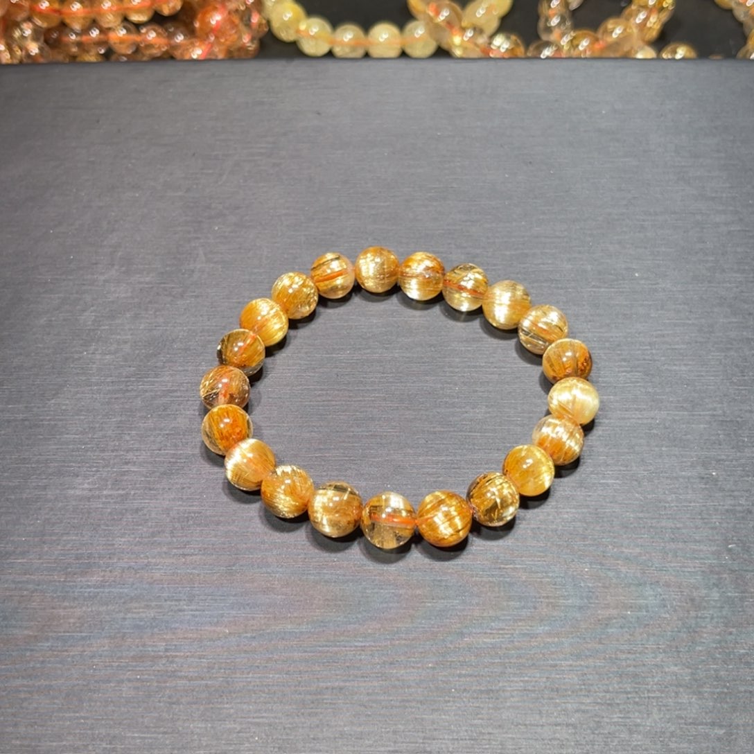 未镶嵌手串水晶金钛晶