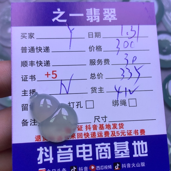 翡翠颈饰未镶嵌Y****i翡翠