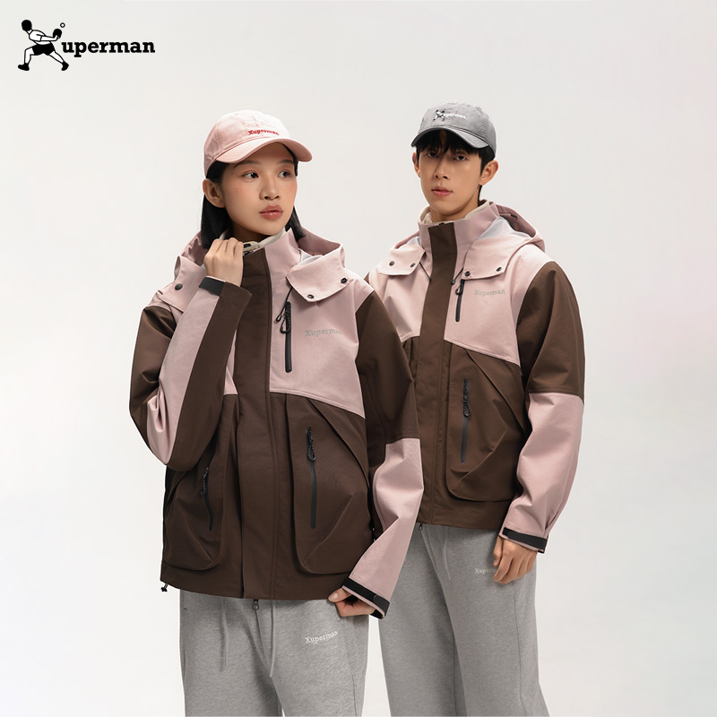 【专属链接】Xuperman户外撞色冲锋衣男女新款防水登山服外套