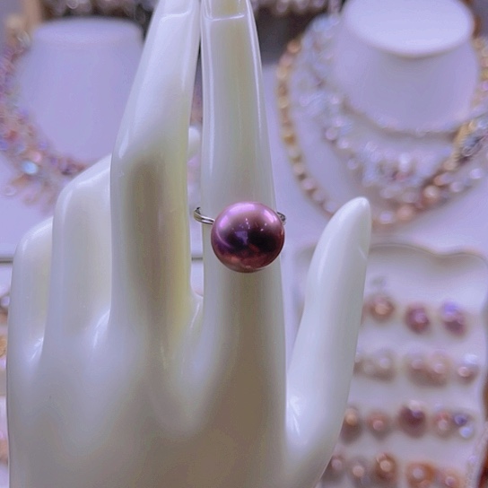 淡水珍珠戒指合金