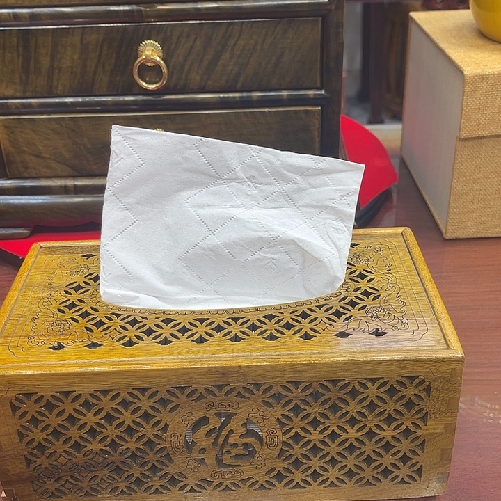 乌木类家具金丝楠木纸巾盒