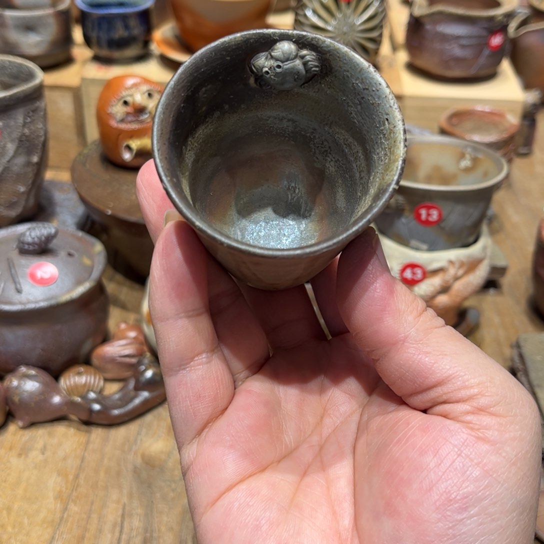 陶古备前茶勺茶宠茶杯