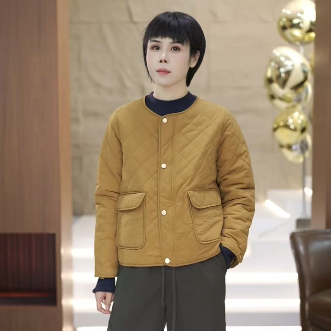 【渲渲推荐】XHR-5559冬季保暖设计感格子外套