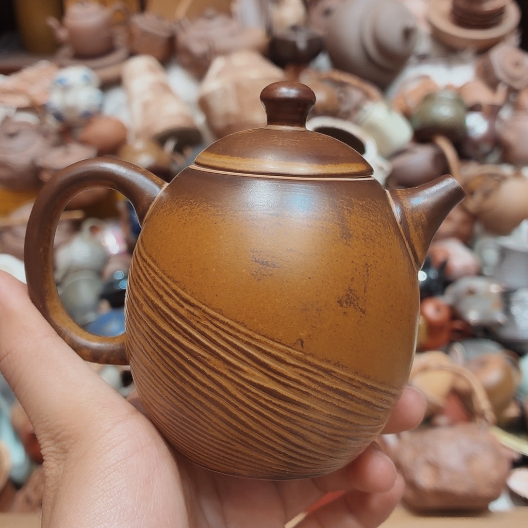 柴烧老岩泥高温茶器皿