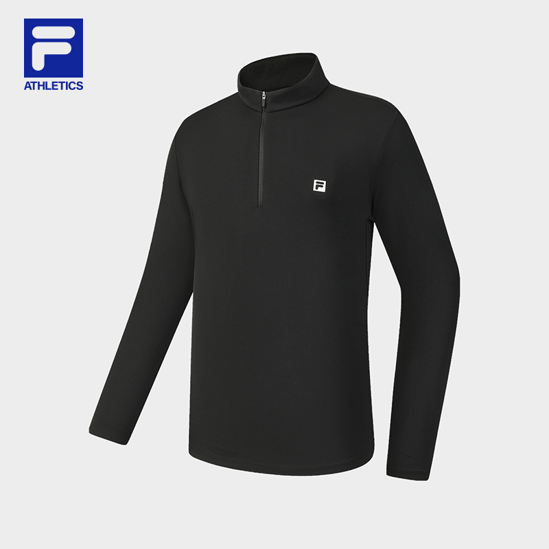 FILA斐乐男士冬季新款加厚弹力舒适针织长袖上衣内搭A11M611205F