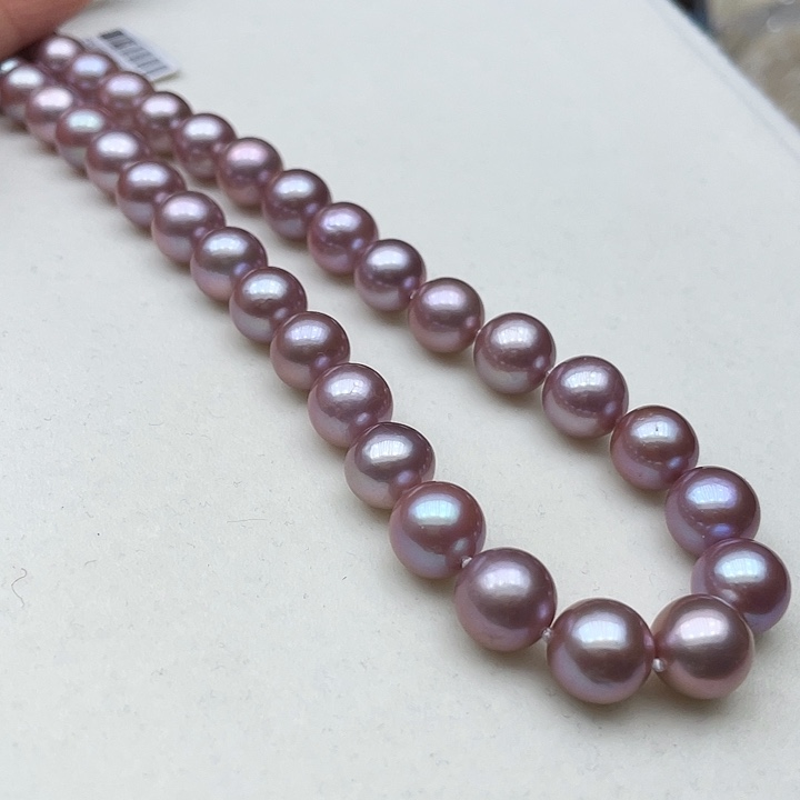 淡水珍珠颈饰银S925镶嵌10-11极光