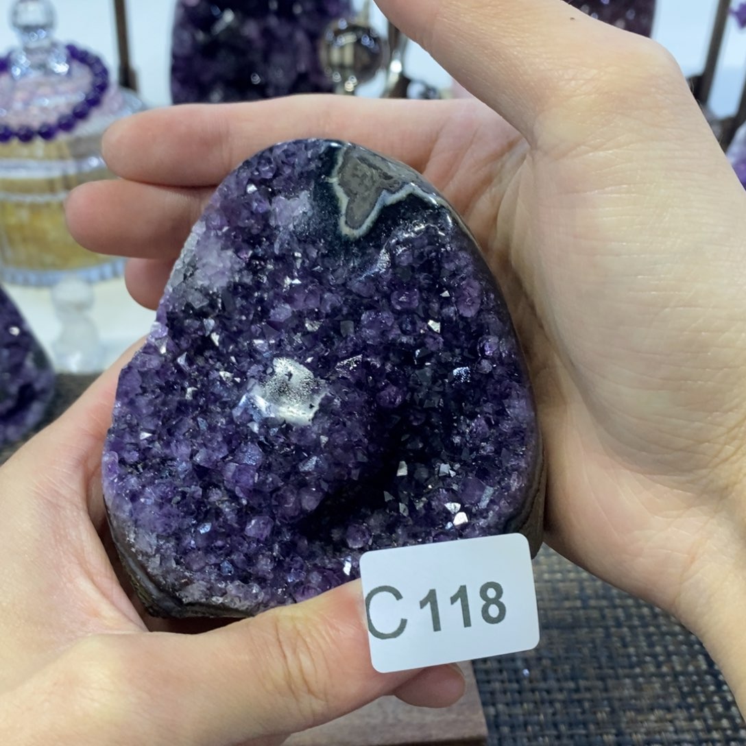 紫晶摆件摆件未镶嵌