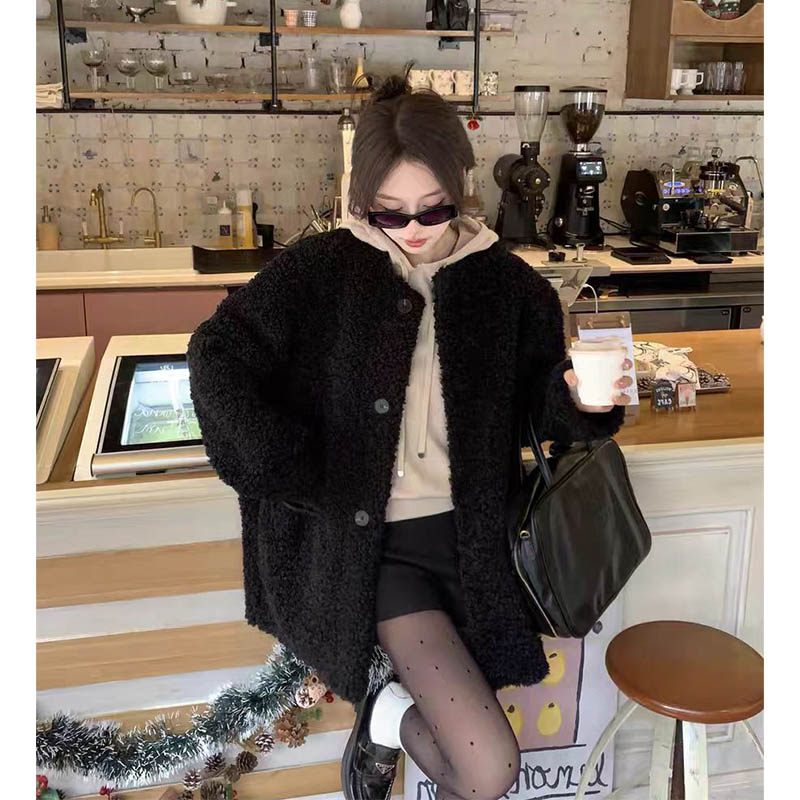 （女装）150 秋冬新款中长款高级感毛呢外套