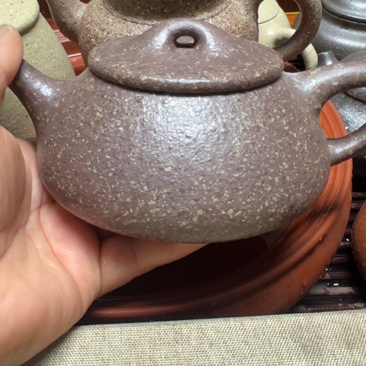 紫砂茶壶靓*宜兴原矿龙背青