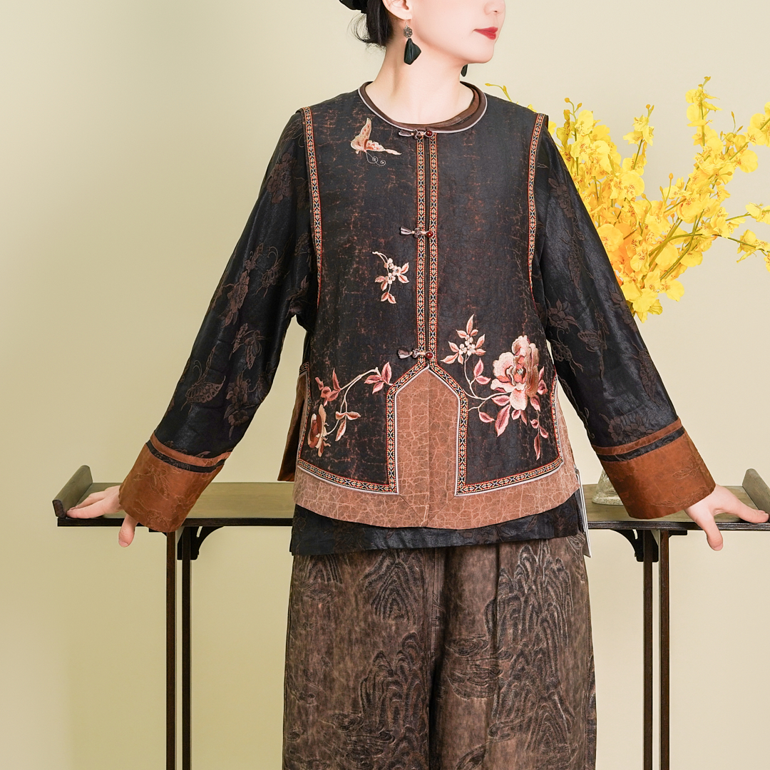 【乌龙情】2025新款重磅香云纱高端休闲惬意大码马甲