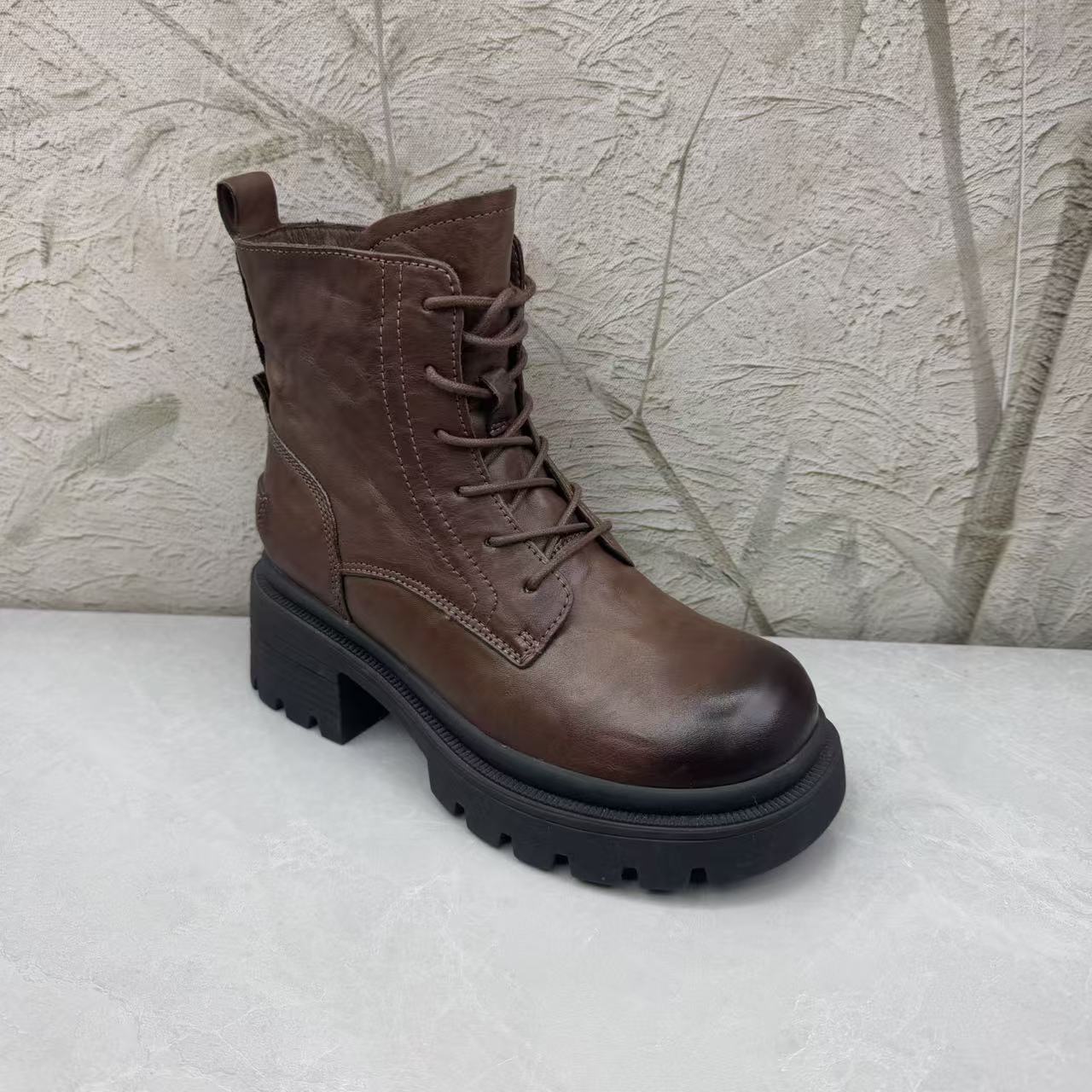 短靴女女靴子（牛皮）女 58065 绒